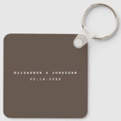 Modern Elegant Bride en Groom Wedding Photo Keych Sleutelhanger (Achterkant)
