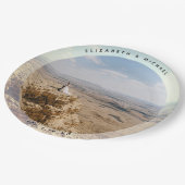 Modern Elegant Bride en Groom Wedding Photo Papieren Bordje (Gekanteld)