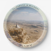 Modern Elegant Bride en Groom Wedding Photo Papieren Bordje (Voorkant)