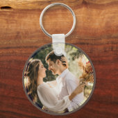 Modern Elegant Bride en Groom Wedding Photo Sleutelhanger (Voorkant)