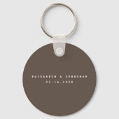 Modern Elegant Bride en Groom Wedding Photo Sleutelhanger (Achterkant)