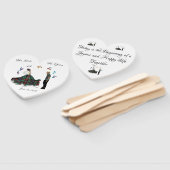 Modern Elegant Bride Groom Wedding Handwaaier (Niet-gemonteerd)