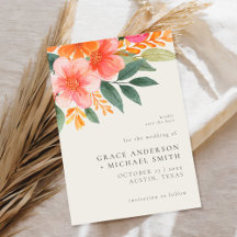 Modern Elegant Bright Floral Wedding