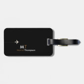 modern elegant brown aero bagagelabel (Achterkant horizontaal)