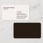 Modern Elegant Brown Chic Trendy Cool Professional Visitekaartje (Voorkant / Achterkant)