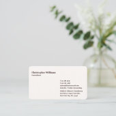 Modern Elegant Brown Chic Trendy Cool Professional Visitekaartje (Staand voorkant)