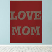 Modern elegant_brown_deep_red_love mamma_design canvas afdruk (Insitu (Houten vloer))