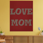 Modern elegant_brown_deep_red_love mamma_design canvas afdruk (Insitu (Woonkamer))