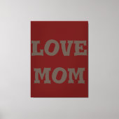 Modern elegant_brown_deep_red_love mamma_design canvas afdruk (Voorkant)