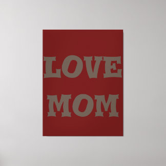 Modern elegant_brown_deep_red_love mamma_design canvas afdruk