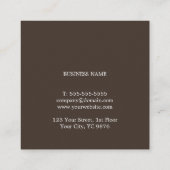Modern Elegant Brown en Kraft Paper Consultant Vierkante Visitekaartje (Achterkant)