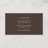 Modern Elegant Brown Kraft Consultant Visitekaartje (Achterkant)