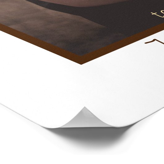 Modern Elegant Brown Tone-foto Welkomstteken Poster (Hoek)