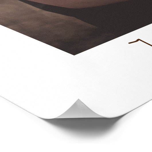 Modern Elegant Brown Tone-foto Welkomstteken Poster (Hoek)