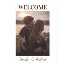 Modern Elegant Brown Tone-foto Welkomstteken