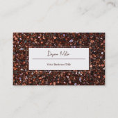 Modern Elegant Brown White Terrazzo Pattern Visitekaartje (Voorkant)