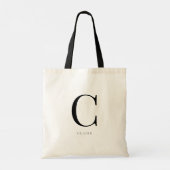 Modern Elegant Bruidsmeisje Monogram Tote Bag (Achterkant)