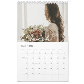 Modern elegant bruiloft bouquet fotokalender 2023 kalender (Mar 2026)
