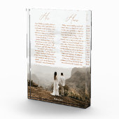 Modern Elegant Bruiloft Geloften Paar Fotoblokken (Rechts)