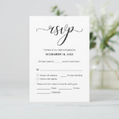Modern Elegant bruiloft RSVP, antwoord Informatiekaartje (Staand voorkant)