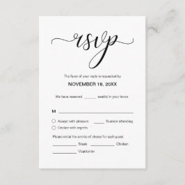Modern Elegant bruiloft RSVP, antwoord Informatiekaartje