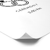 Modern Elegant Bruiloft Welkomstbord met Tijdlijn Poster (Hoek)