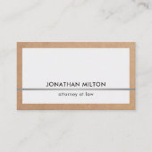 Modern Elegant Bruin Faux Zilver Consultant Visitekaartje (Voorkant)