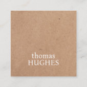 Modern Elegant Bruin Gedrukt Kraft Consultant Vierkante Visitekaartje (Voorkant)