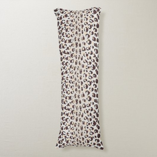 Modern elegant bruin het patroonmonogram van de lichaamskussen (Voorkant Verticaal)