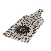 Modern elegant bruin het patroonmonogram van de snijplank (Hoek)