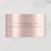 Modern Elegant Bruin Lotus Roos Gold Visitekaartje (Achterkant)