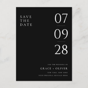 Modern Elegant Budget Bruiloft Save the Date Aankondigingskaart