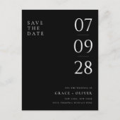Modern Elegant Budget Bruiloft Save the Date Aankondigingskaart (Voorkant)