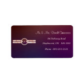 Modern Elegant Burgundy and Pink Sparging Wedding Etiket (Voorkant)