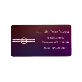 Modern Elegant Burgundy and Pink Sparging Wedding Etiket