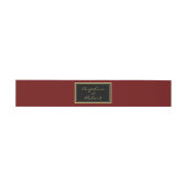 Modern Elegant Burgundy Red Gold Script Weduwen Uitnodigingen Wikkel (Vlak)