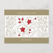 Modern Elegant Business Invitation to Dine Uitnodiging Briefkaart (Voorkant)