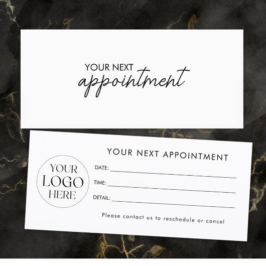 Modern Elegant Business Logo Appointment Card