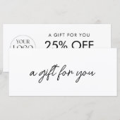 Modern Elegant Business Logo Discount Card (Voorkant / Achterkant)