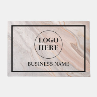 Modern Elegant Business Logo Doormat Deurmat