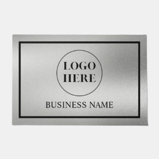 Modern Elegant Business Logo Doormat Deurmat