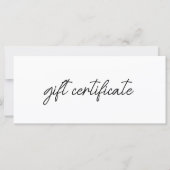 Modern Elegant Business Logo Gift Certificate (Voorkant)