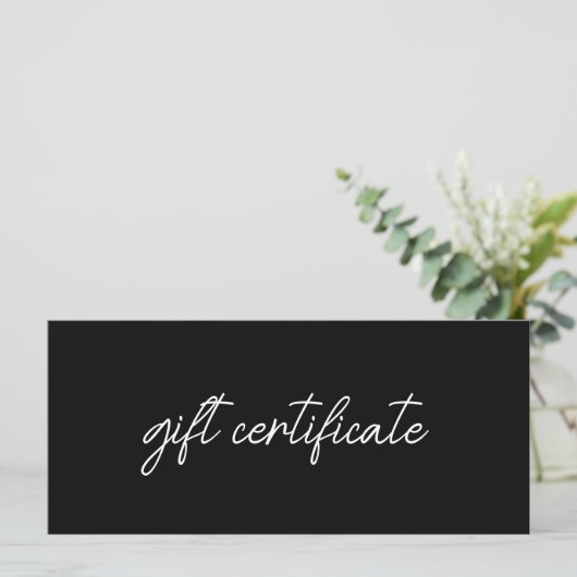 Modern Elegant Business Logo Gift Certificate (Staand voorkant)