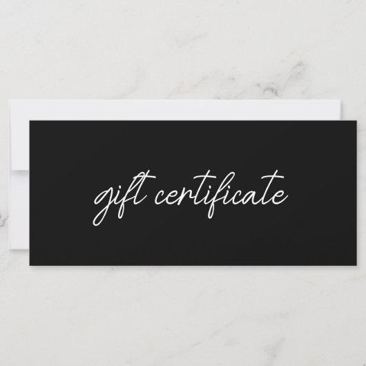 Modern Elegant Business Logo Gift Certificate (Voorkant)