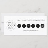 Modern Elegant Business Logo Loyalty Card (Achterkant)