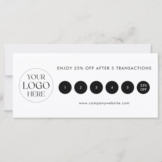 Modern Elegant Business Logo Loyalty Card (Achterkant)