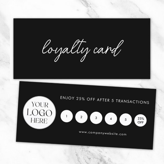 Modern Elegant Business Logo Loyalty Card