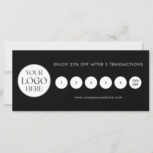 Modern Elegant Business Logo Loyalty Card (Achterkant)