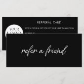 Modern Elegant Business Logo Referral Card (Voorkant / Achterkant)