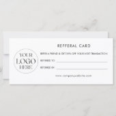 Modern Elegant Business Logo Referral Card (Achterkant)